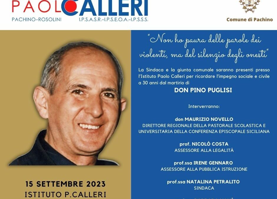 Incontro formativo – Anniversario della morte di Don Pino Puglisi.